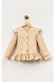 Ruffled Corduroy Girls' Long Sleeve Cardigan - 3
