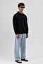 Basic Polo Neck Sweatshirt Black - 5