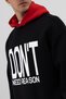 Double Color Printed Oversize Sweatshirt Black - 3