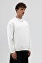 Oversize Crew Neck Printed Sweatshirt Ecru - 2