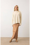 Shilsee Women's Bearded Yumoş Basic Sweater Cream - 3