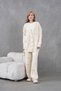 Women's Beaded Embroidered Wide-Fit Knit Cardigan and Pants Top and Bottom Set - 2
