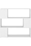 White Tall 4-Shelf Wooden Storage Unit – 90 cm for Home & Office - 5