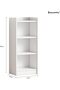 3-Shelf Wooden Bookcase – White Shelving Unit for Storage & Display - 3