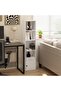 5-Shelf Bookcase with 1-Door Cabinet – White Wooden Storage & Display Unit