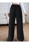 Women's Black Plus Size Baggy Loose Fit Stretchy Comfortable Fabric Sweatpants Bottoms SHAH MODAhjn - 3
