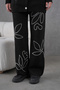Women's Beaded Embroidered Wide-Fit Knit Cardigan and Pants Top and Bottom Set - 7