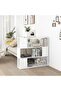 White Tall 4-Shelf Wooden Storage Unit – 90 cm for Home & Office - 3