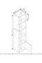 5-Shelf Bookcase with 1-Door Cabinet – White Wooden Storage & Display Unit - 3