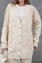Women's Beaded Embroidered Wide-Fit Knit Cardigan and Pants Top and Bottom Set - 6