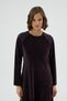 Women's Long Sleeve Lace Detailed Velvet Plum Nightgown Dress C1T6N171 - 2