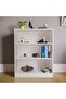 3-Tier Wooden Bookcase & Display Unit – White Large Storage for Books & Accessories - 2