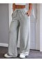 Women's Gray Plus Size Baggy Loose Fit Pants Six Stretchy Comfortable Fabric Sweatpants Shah Modahjn - 5