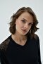 Women's Black Lace Detailed V-Neck Long Sleeve Pajama Set C4T2N271 - 4