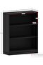 3-Tier Wooden Bookcase & Display Unit – Black Large Storage for Books & Accessories - 4