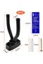 Fousenuk 6 Piece Guitar Holder Wall Mount Guitar Hook Black Guitar Stand Wall Mount - 2