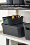 3 قطع صندوق تخزين هرمي مزخرف مع غطاء - صندوق تنظيم للخزانة سعة 5 لتر أنثراسيت - 4
