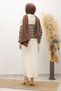 Striped Perforated Knit Cardigan Tsd250219 Brown - 6