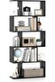 5-Tier S-Shaped Bookcase | Zigzag Geometric Display & Storage Shelf - 3