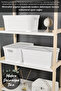 3 Pieces Decorative Pyramid Storage Box with Lid - Closet Organizer Organizer Box 10.8 Liters White - 2