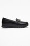 Soft Sole Chain Detailed Women's Shoes Black Skin - 2