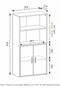 White Bookcase with 2-Door Bottom Cabinet | Multi-Use Office & Home Storage - 4