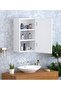 Cabinet with Single Mirrored Door – 3 Storage Units with Shelves for Home & Office - 4