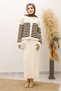 Striped Perforated Knit Cardigan Tsd250219 Brown - 4