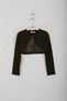 Girl's Long Sleeve Bolero with Puff Detail - 3