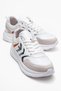 Lace-Up Men's Sports Shoes White Navy Orange