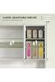 White Kitchen Pantry Hutch – Freestanding Food Storage Cabinet with Microwave Nook - 8