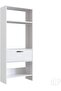 White 4-Tier Open Shelf Bookcase | Storage Unit with Drawer | Modern Display Cabinet - 4