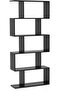 5-Tier S-Shaped Bookcase | Zigzag Geometric Display & Storage Shelf - 8