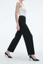 Solid High-Waist Pants - 3