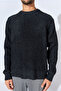 Two-Tone Crew Neck Sweater - Black-Smoke |   Mew515223-01 - 4