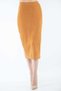 Solid Ribbed Midi Skirt - 4