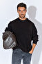 Two Color Look Crew Neck Sweater - Black-Brown |   Mew515223-01 - 3
