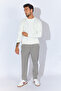 Crew Neck Knitted Regular Fit Sweater - Ecru |   Mew515245-01 - 6