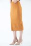 Solid Ribbed Midi Skirt - 5