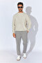 Crew Neck Oversize Basic Sweater - Stone |   Mew515256-01 - 2