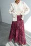 Women's Heart Embroidered Long Sleeve Knit Cardigan - 4