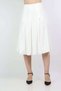 Solid Ruffled Midi Skirt