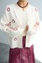 Women's Heart Embroidered Long Sleeve Knit Cardigan - 5