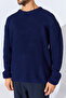 Crew Neck Oversize Basic Sweater - Navy Blue |   Mew515256-01 - 4