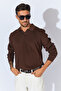 Polo Neck Sweater - Brown |   Mew515287-01 - 3
