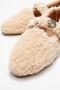 Women's Pearl Belted Home Slippers Cream - 3