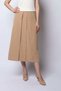 Solid Midi Skirt with Buttons
