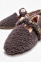 Women's Pearl Belted Home Slippers Gray - 3