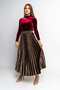 Printed Pleated Maxi Skirt