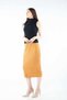 Solid Ribbed Midi Skirt - 6